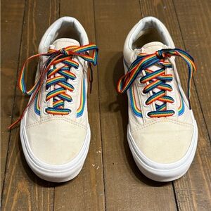 VANS Rainbow Colorful Lace Canvas Sneakers